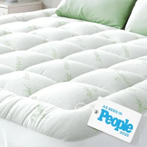 queen-size bamboo viscose mattress topper